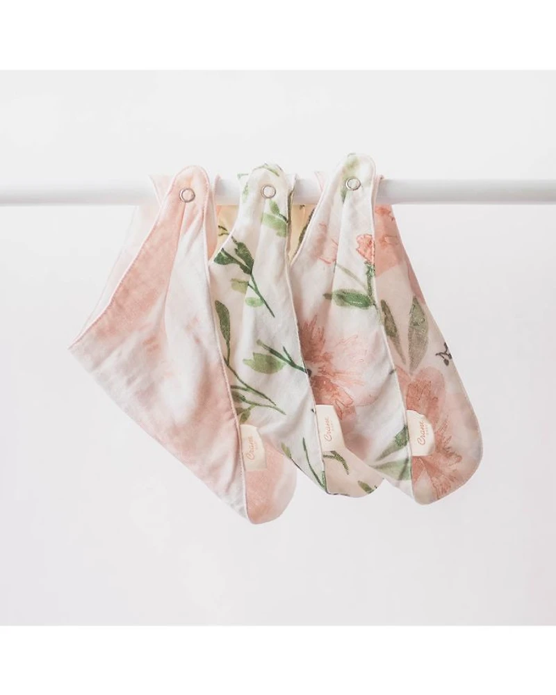 Parker Floral Muslin Bib Set, 3 Pack - Ages 0-36 Months