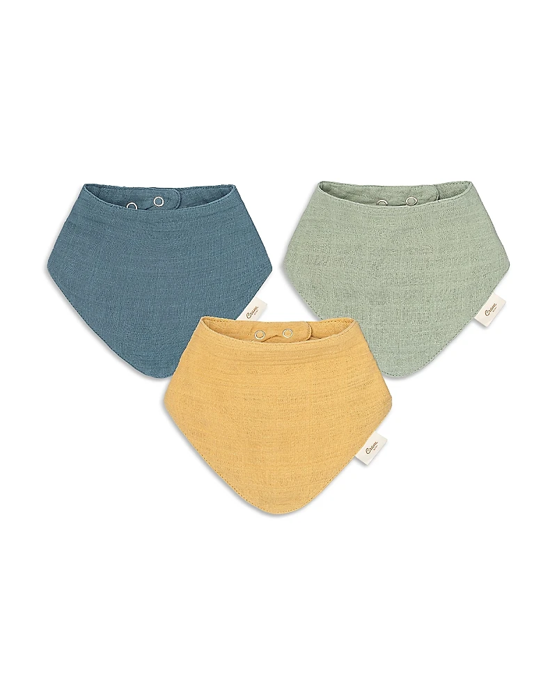 Crane Baby Kaleidoscope Muslin Bib Set, 3 Pack