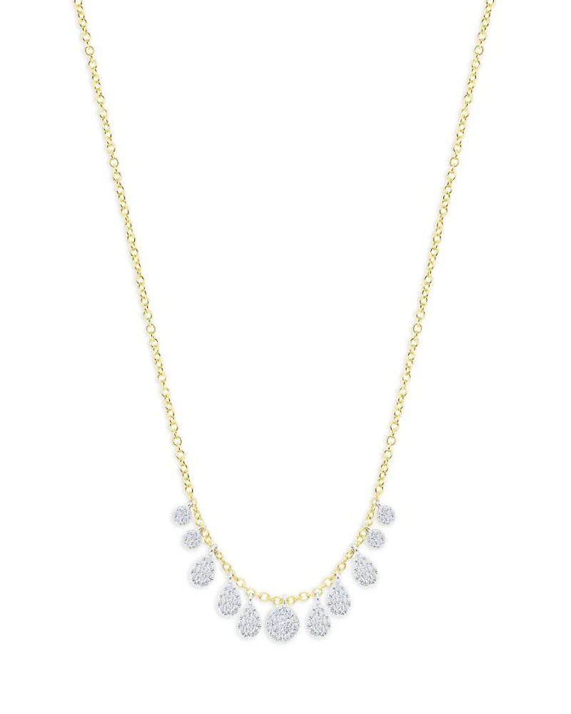 14K Yellow Gold Diamond Charms Necklace, 0.22 tcw