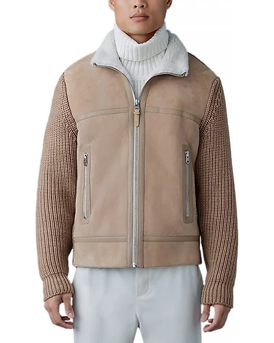 Mixed Media Zip Front Jacket