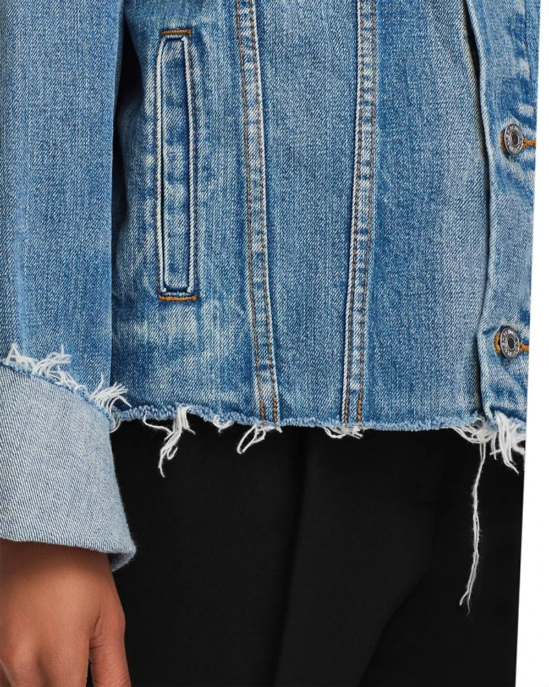 Cutoff Denim Trucker Jacket