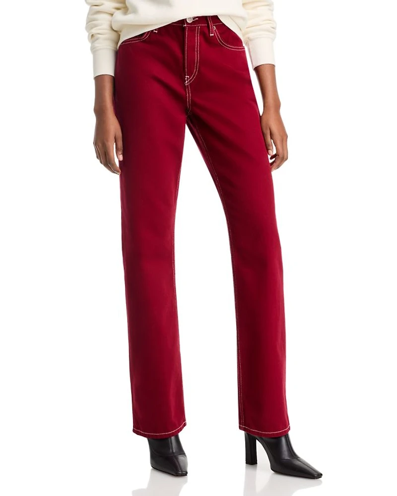 The Standard High Rise Straight Jeans Currant