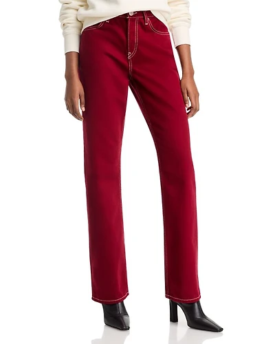The Standard High Rise Straight Jeans Currant