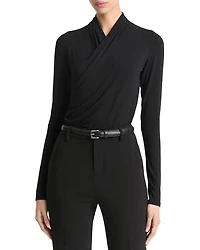Fixed Wrap Long Sleeve Top