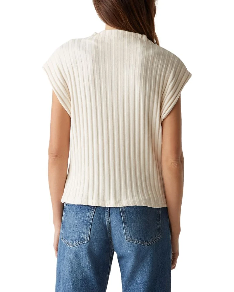 Nara Ribbed Mock Neck Top