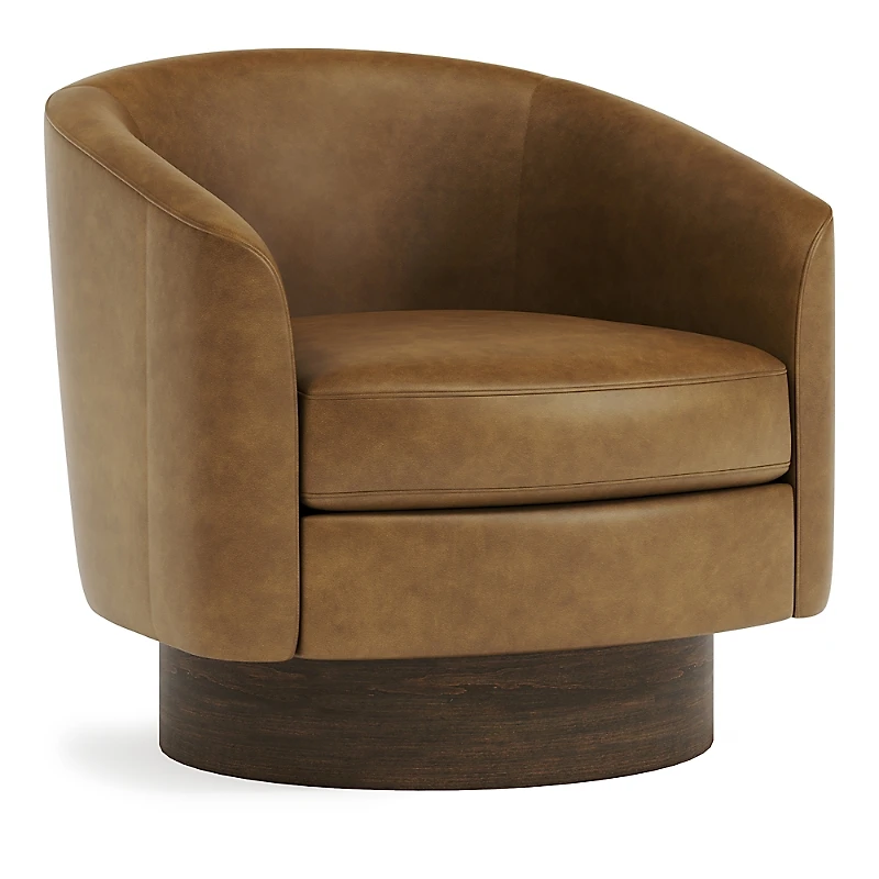 Bernhardt Camino Leather Swivel Chair