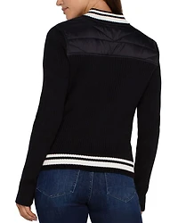 Quilted Trim Cardigan