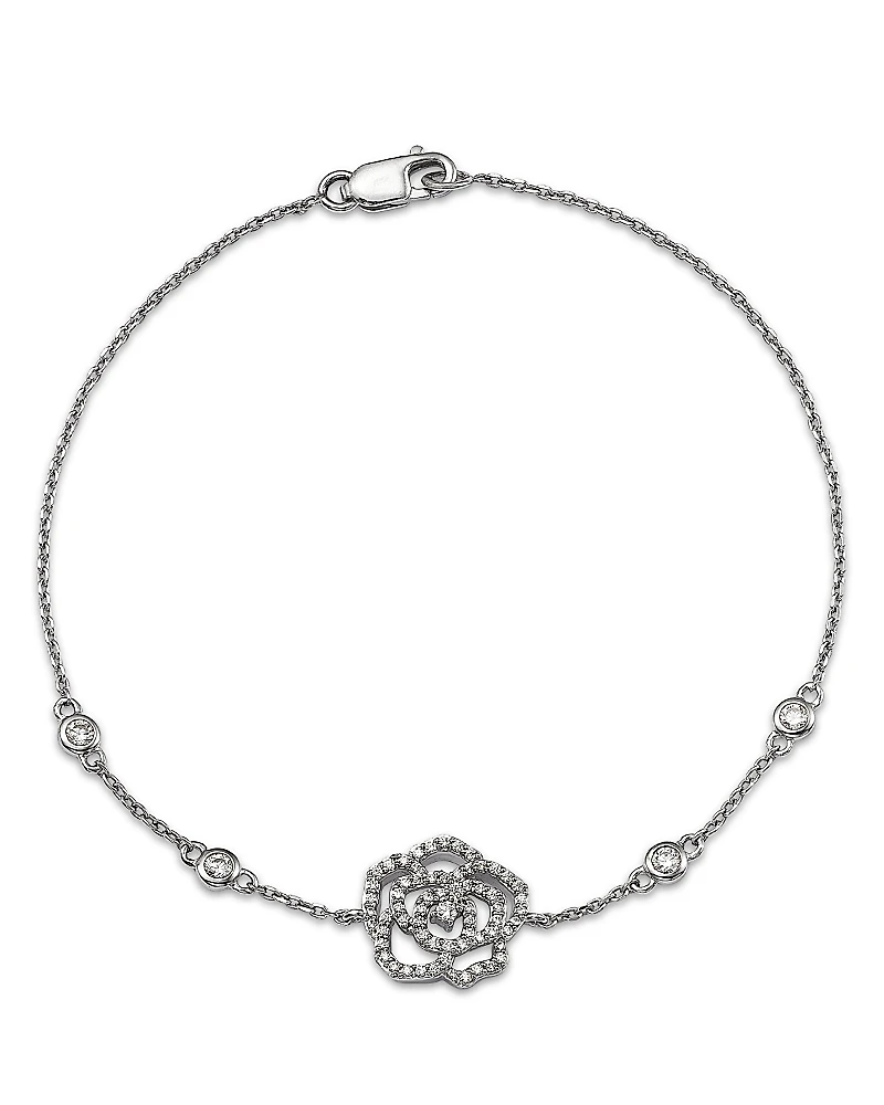 Bloomingdale's Fine Collection Diamond Flower Station Bracelet