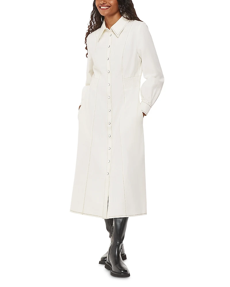 Whistles Petite Harlowe Denim Midi Dress