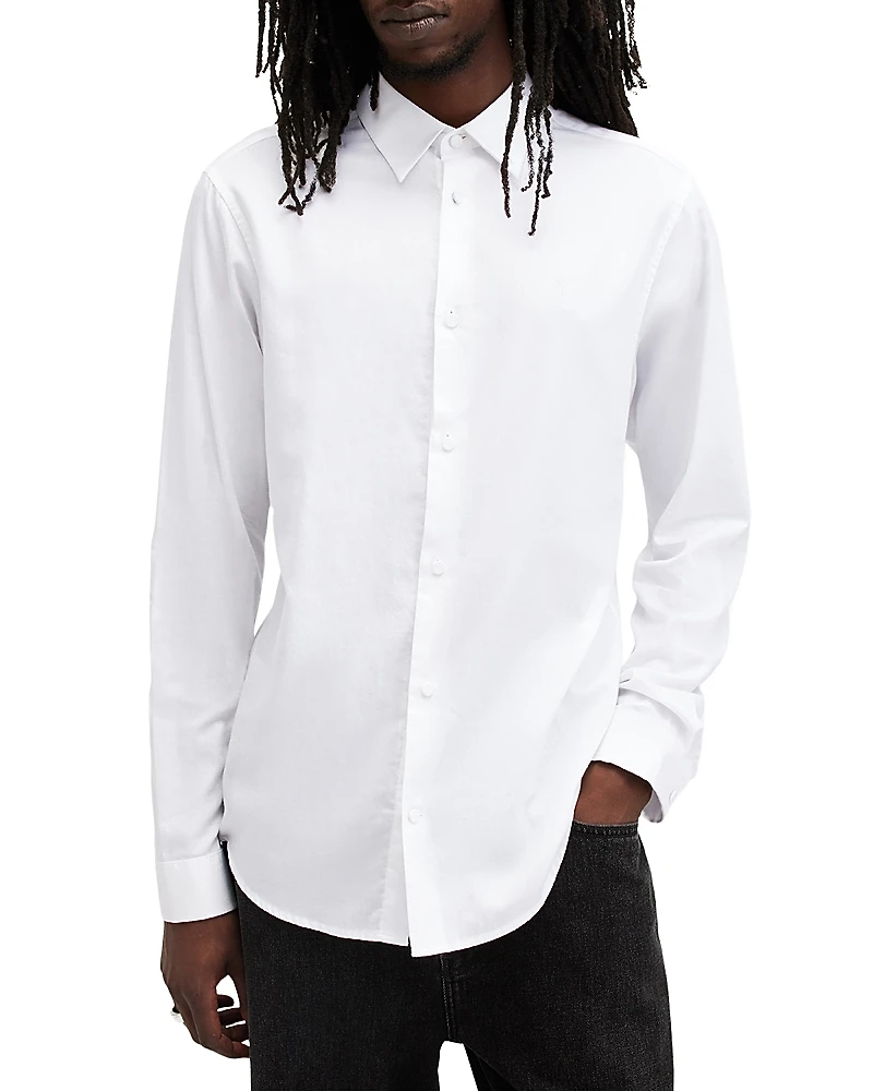 Allsaints Echo Slim Fit Button Front Shirt