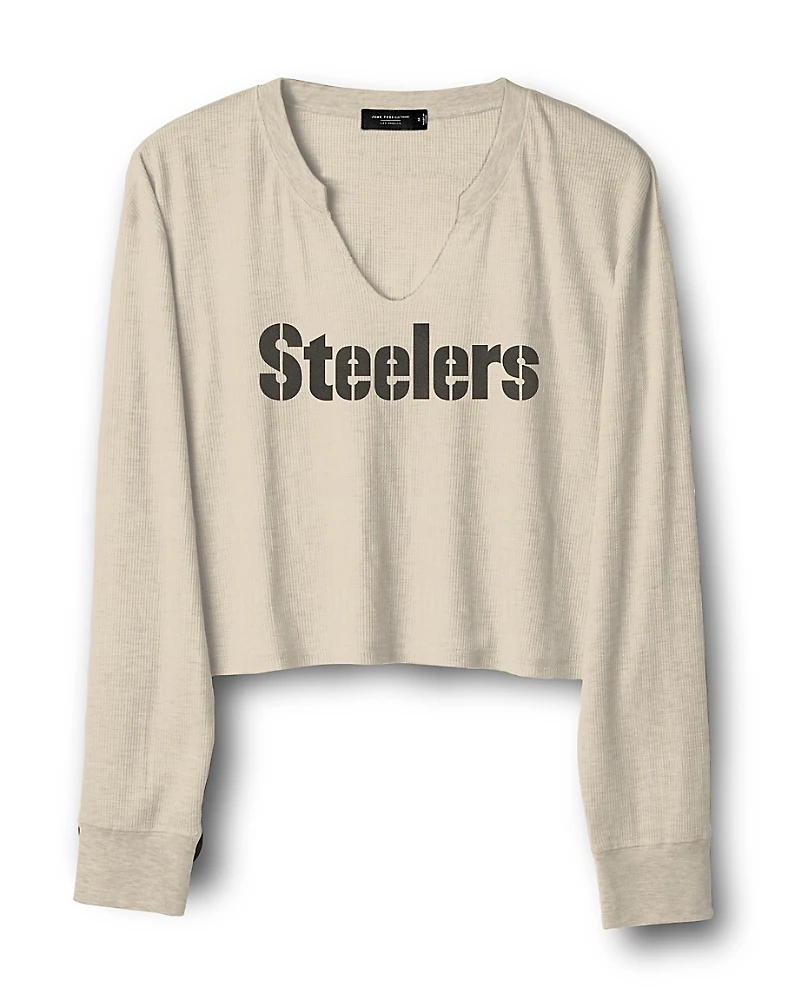 Junk Food Clothing Women's Nfl Pittsburgh Steelers Sunday Crop Thermal