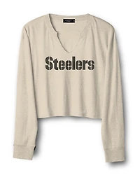 Junk Food Clothing Women's Nfl Pittsburgh Steelers Sunday Crop Thermal