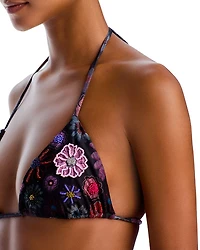 Fifi Seashell Print Triangle Bikini Top