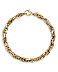 14K Yellow Gold Intertwined Link Chain Bracelet