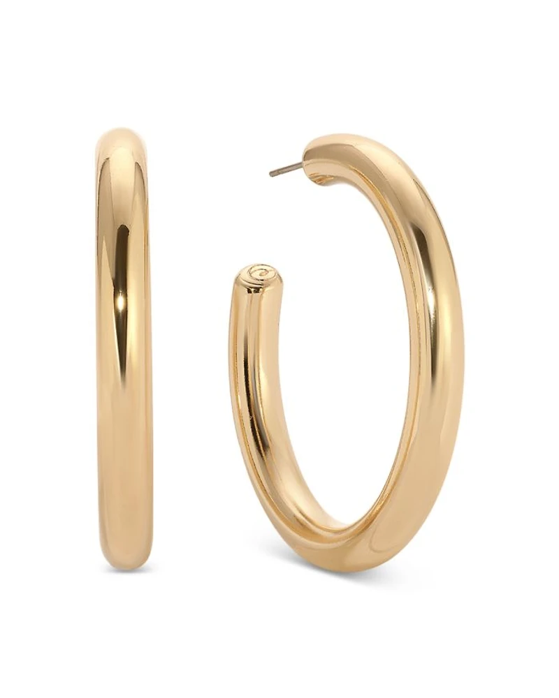 Large Thick Classic Hoop Earrings