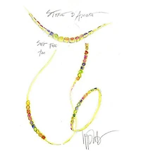 18K Rock Candy® Rainbow Sapphire & Tsavorite Mixed Cut Bezel Tennis Necklace, 17" - Exclusive