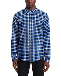 Cotton Check Slim Fit Button Down Shirt