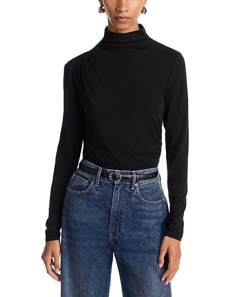 Veronica Beard Mylie Mock Neck Top