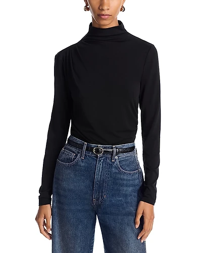 Veronica Beard Mylie Mock Neck Top