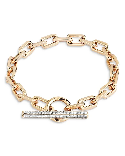 Walters Faith 18K Rose Gold Diamond Toggle Chain Link Bracelet