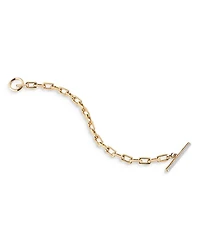 18K Rose Gold Diamond Toggle Chain Link Bracelet