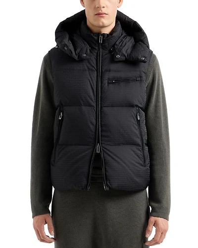 Puffer Vest with Removable Hood