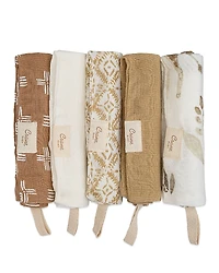 Crane Baby Kendi Safari Animal Washcloths, 5 Pack