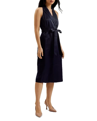 Ted Baker Teerud Tailored Satin Belted Midi Dress