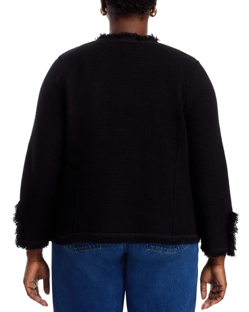 Fringe Mix Knit Jacket