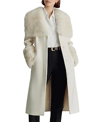 Athena Shearling Trim Coat