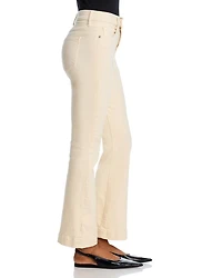 Carson High Rise Ankle Flare Jeans Ecru