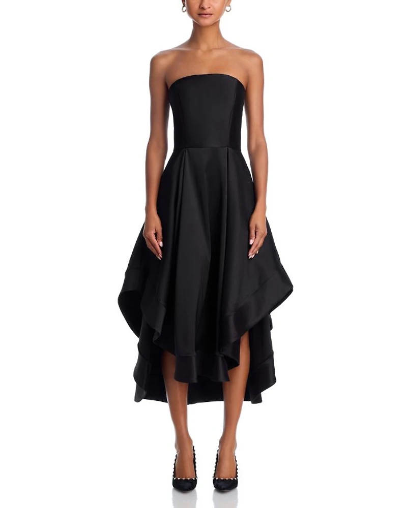 Mikado Strapless Midi Gown - Exclusive