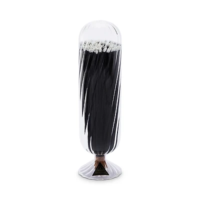 Skeem Design Fireplace Helix Match Cloche, Tuxedo, White-tipped Matches with Black Stems
