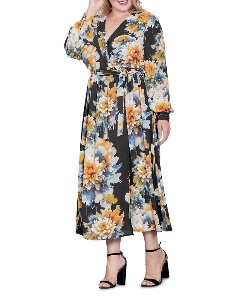 Plus Wrap Maxi Dress