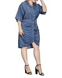 Plus Denim Shirt Dress