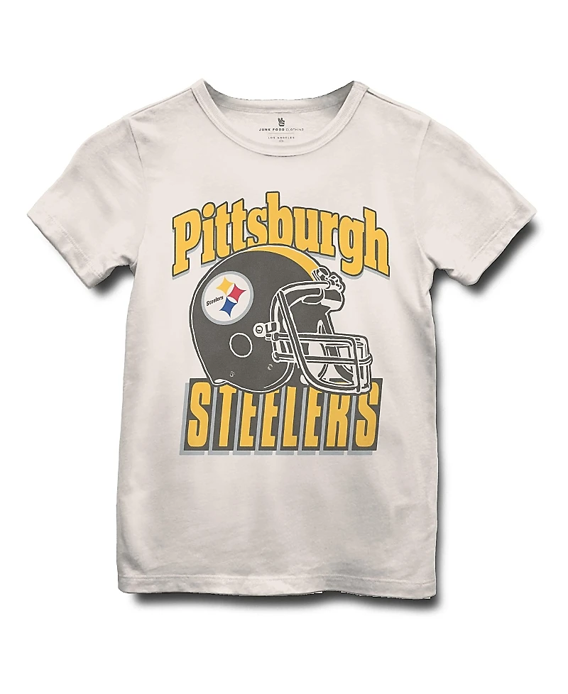 Junk Food Clothing Unisex Nfl Pittsburgh Steelers Helmet Tee - Little Kid, Big Kid
