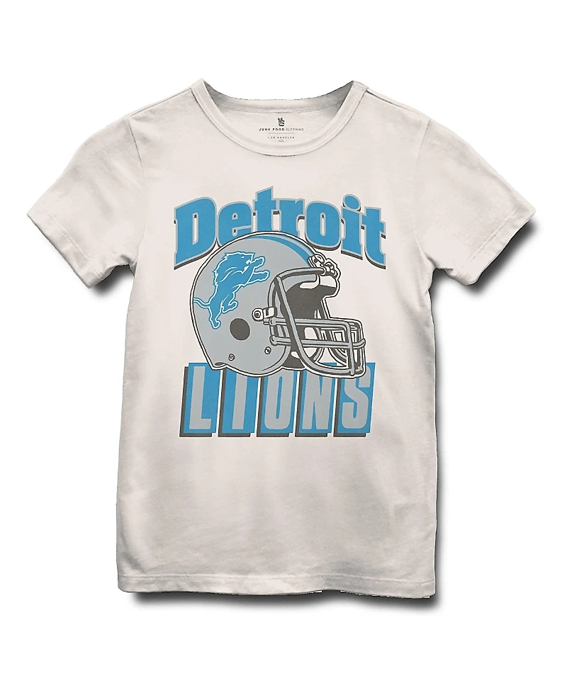 Junk Food Clothing Unisex Nfl Detroit Lions Helmet Tee - Little Kid, Big Kid