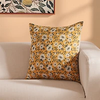 Roselli Trading Sunflower Field Linen Decorative Pillow, 20 x 20