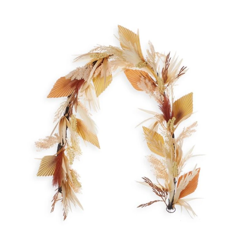 Pampas and Palm 6' Garland