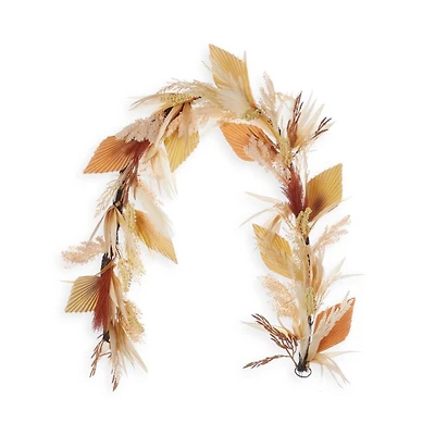 Pampas and Palm 6' Garland