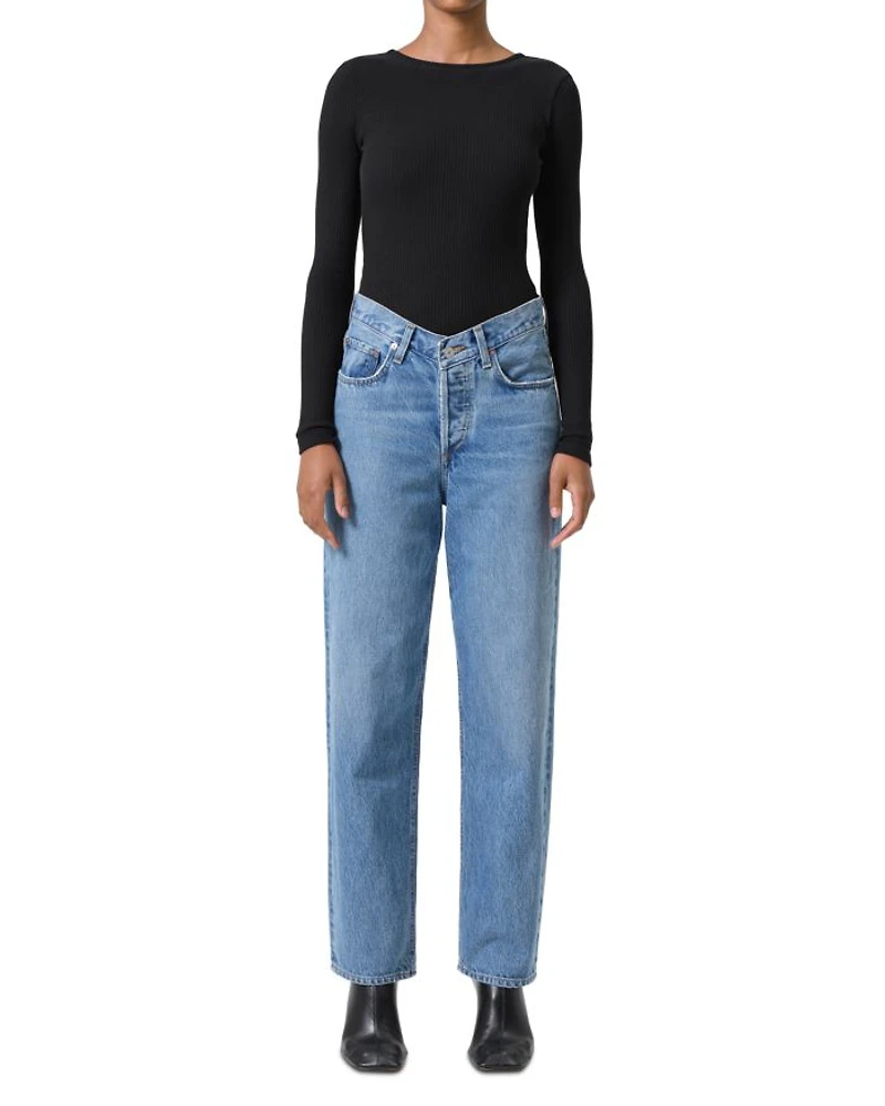 V-Waist High Rise Baggy Jeans Fairway