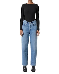 V-Waist High Rise Baggy Jeans Fairway
