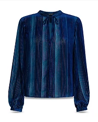 Devore Velvet Stripe Blouse