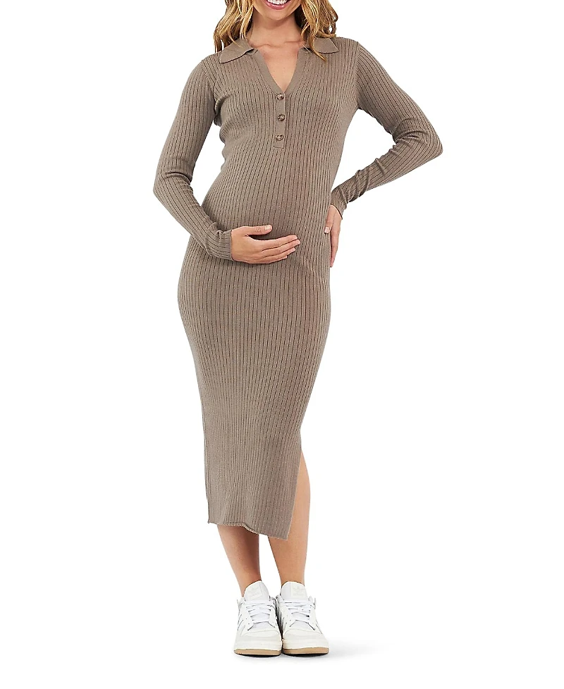 Ripe Maternity Sammy Knit Polo Dress
