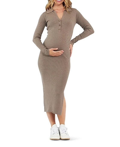 Ripe Maternity Sammy Knit Polo Dress