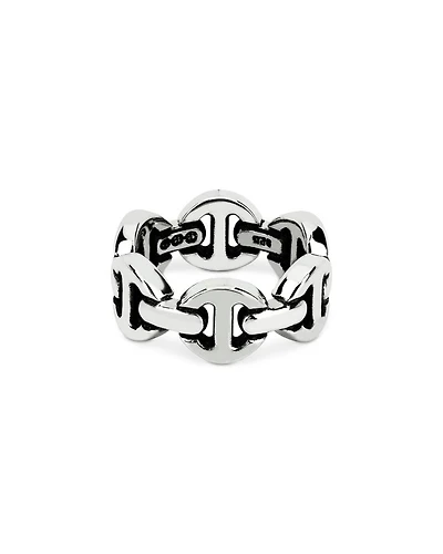 Men's Sterling Silver Brute Classic Tri Link Ring