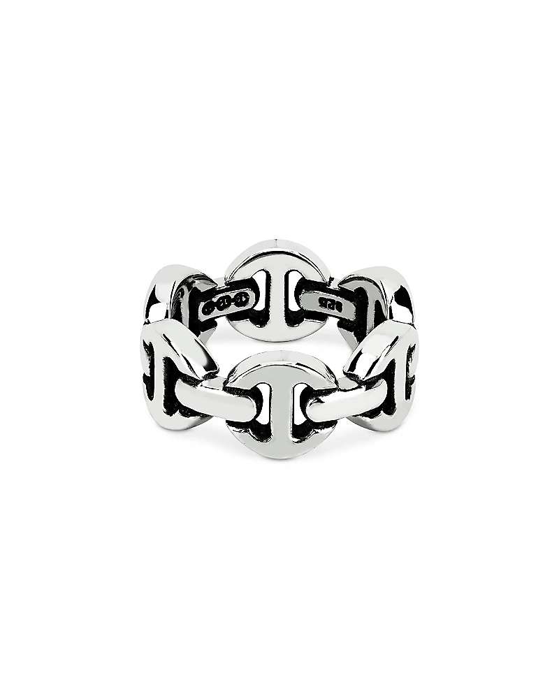 Hoorsenbuhs Men's Sterling Silver Brute Classic Tri Link Ring