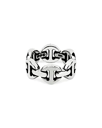 Hoorsenbuhs Men's Sterling Silver Brute Classic Tri Link Ring