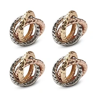 Trinity Napkin Ring in Multi, Set of 4 in a Gift Box