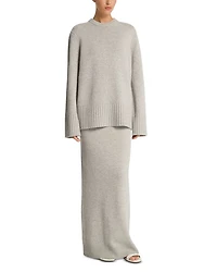 Cashmere Crewneck Tunic Sweater